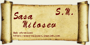 Saša Milošev vizit kartica